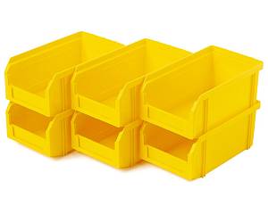 Пластиковый ящик Стелла-техник V-1-К6-желтый