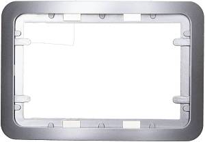 Панель СВЕТОЗАР "ГАММА" накладная для двойных розеток, цвет светло-серый металлик, 1 гнездо SV-54145-2-SM