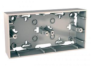 UNICA Коробка для открытой установки, 2-постовая, БЕЖЕВЫЙ Schneider Electric MGU8.004.25
