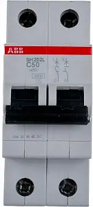 Автоматический выключатель ABB SH202 C50 2П 4,5кА 2CDS242001R0504