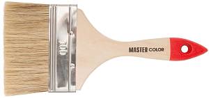 Кисть флейцевая Халяль, ширина 100 мм, 30% светлый конский волос + 70% PET, дер. ручка MASTER COLOR