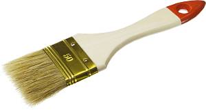 ЗУБР УНИВЕРСАЛ, 50 мм, 2″, светлая натуральная щетина, деревянная ручка, плоская кисть (01099-050)