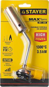 STAYER MaxTerm MT 100, 1300&deg;C, увеличенный выход пламени, газовая горелка на баллон с цанговым соединением (55588)