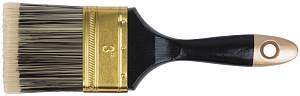 Кисть флейцевая "Стайл", искусственная черно-белая щетина, деревянная ручка 3" (75 мм) FIT