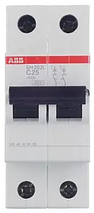Автоматический выключатель ABB SH202L C25 2П 4,5кА 2CDS242001R0254