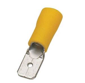 Rexant 08-0351 Клемма плоская изолированная штекер - 6.3мм 4-6мм² (РПи-п 6.0-(6.3)) желтый